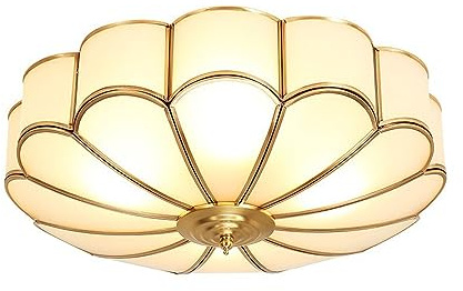 Deckenlampe Retro-Deckenleuchte im europäischen Stil Handgefertigte Glas-Messing-Deckenleuchte Antike Deckenleuchten for Kücheninsel Bar Schlafzimmer Eingangsbereich Büro Korridor ( Size : 35cm )
