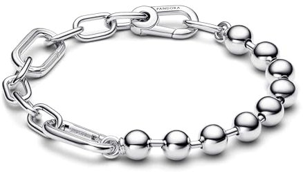 PANDORA ME Metallperlen & Gliederkettenarmband aus Sterling Silber, Kompatibel ME, Größe: 20cm, 592793C00-4