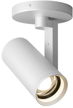 Aisilan 12W LED Zoomable Ceiling Spotlight, Dimmable Surface Mount Adjustable 10°-55° Beam, CRI97 3000K Warm White, Flicker-Free Accent Light for Pictures on Wall, Living Room, Hallway, White