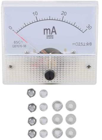 Voltímetro Analógico de Amperímetro de 2 Piezas, 85C1 DC 0-30MA Amperímetro Puntero Amperímetro Probadores Eléctricos para Estabilizador de Voltaje