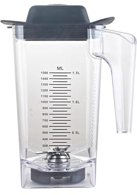 GFSEWURA Vaso De Licuadora, con Tapa De Hoja En La Parte Inferior, Compatible con JTC TM-800A TM800AQ, Reemplazo del Tanque del Contenedor del Exprimidor, Trituradora De Hielo, 1,5 L(800A)