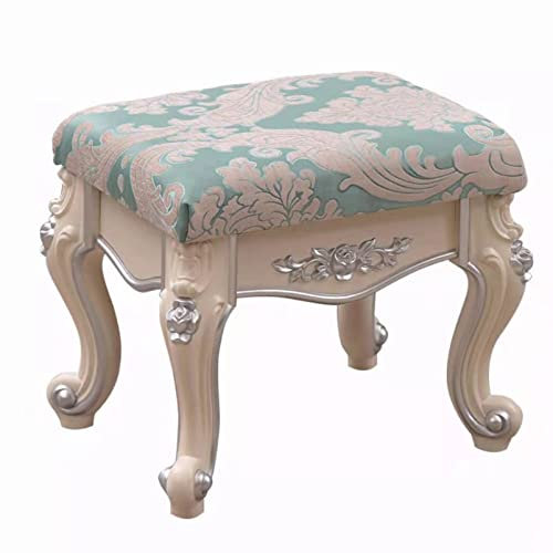 LMHAUSS Vanity Benches Quadratischer waschbarer Vanity-Hocker, Ankleidehocker, Make-up-Hocker, gepolsterte Bank, Klaviersitz-Stuhlbank im Schlafzimmer, Badezimmer, Sitzhöhe Vigorous