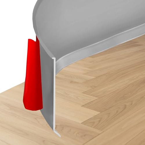 GELINTONG Flexible Skirting Board Roll - 100 mm (Length: 3 m, Grey) -Self Adhesive PVC Baseboard Wall Base Molding Trim - Skirting Boards Covers