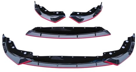 SRKATI Heckspoiler Spoiler Frontschürze Lippe Kinn Zubehör Splitter Trim Styling Air Dam Facelift Für BMW 3 Serie G20 G21 2023 330i 320d M340i Stoßstangen(Black-Red)