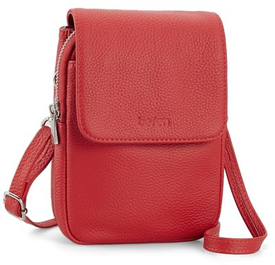 befen Echtleder Handytasche zum Umhängen Damen RFID-Blockierung Handy Umhängetasche Leder, Handytasche mit Geldbörse zum Umhängen, Crossbody Bag mit Verstellbar Schultergurt