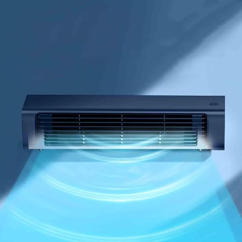 Air Curtain Fan, Bladeless Oscillating Wall Mount and Desk Fan, Remote Controlled Cooling Air Circulator for Home, Office, Bedroom