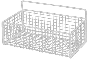 Väggkorg, hängande metallkorg, självhäftande hängande korg utan borrning, hållbar metallkorg för kök, badrum och dusch, förvaringskorg för familjer, hyresgäster och