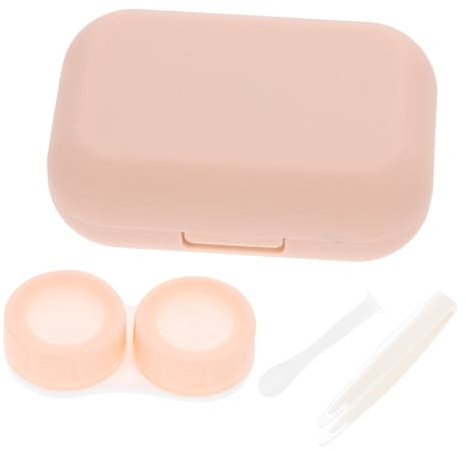 Yardwe Reise Kontaktlinsenbox mit Spiegel, 1 Satz aus Glas und Abs | Kompakte Aufbewahrung für Tasche und Koffer, Fein Verarbeitet, Geeignet für Frauen und Mädchen