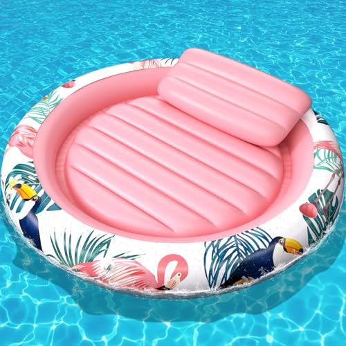 LUVTOY Materassino Mare Piscina con Cuscino Rimovibile e Porta Bicchieri, Materassino Gonfiabile Mare per Adulti e Bambini, Poltrona Gonfiabile Multifunzione, Gonfiabili Piscina