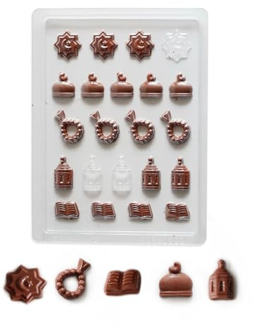 Ramadan Chocolate Mould – Mini Crescent, Lantern & Mosque Shapes