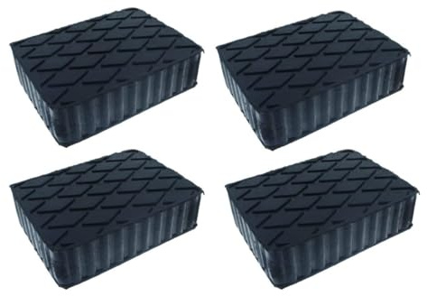 Generico 4 Pezzi Tamponi Ponte Sollevatore 160x120x40, Tamponi in Gomma Rettangolari, Compatibile con Ravaglioli Corghi OMCN, Made in Italia