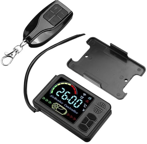 YIZITU Riscaldatore Portatile per Veicoli, Telecomando LCD, 12 V, 24 V, Ideale per parcheggiare in climi Camion e riscaldatore da parcheggio.