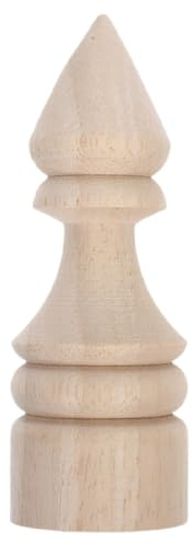 HINTRMENT Craft Wood Finials Flagpole Toppers 4x10cm Solid Wood Traditional Column Design Load Bearing Support Easy to Clean for Decorating Living Rooms and DIY Crafts