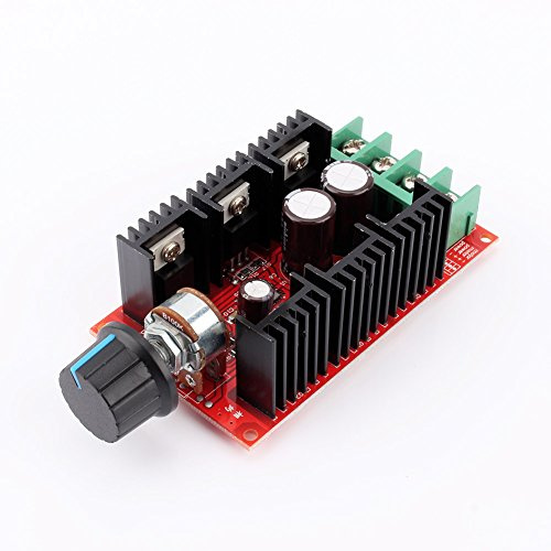 Tbest Controlador de Velocidad del Motor Pwm Dc 10-50V 40A 2000W para Bomba de Ventilador Led Atenuación Regulador Industrial Rc con Potenciómetro Externo