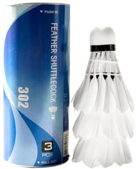Set med badmintonbollar 3-Pack Lättviktiga, snabba, vindtåliga fjäderbollar | Slagträningsbadmintonbollar För Trädgård, Park, Och Klubbövning, Barn, Vuxna Och
