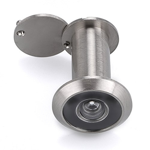 Sumnacon Safety Door Viewer,Solid Brass 220-degree Door Viewer/Peephole with Heavy Duty Rotating Privacy Cover for 1.37 to 2.16 Doors, Sturdy Door Viewer for Home Office Hotel, Silver