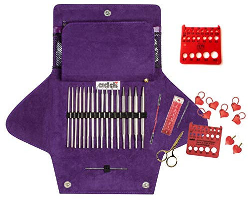 addi Click Set by Woolly Hugs Click Set by Woolly Hugs with red needle gauge