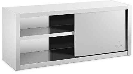 Royal Catering RCSSWC-140X45-S Edelstahl Hängeschrank 140 x 45 cm Wandhängeschrank Hängeoberschrank