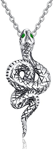 ZIPPICE Schlangenkette Silber 925 Schlange Halskette Gothic Schmuck Punk Geschenke für Damen Herren