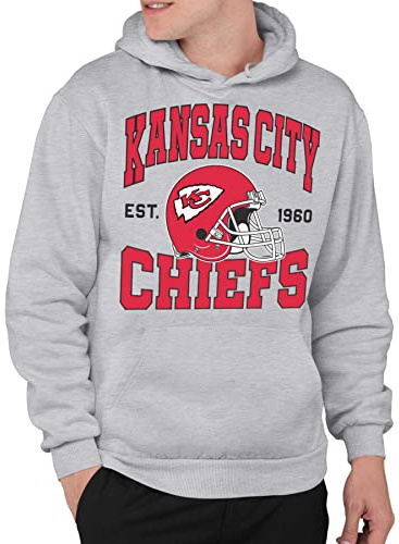 Junk Food NFL - Kansas City Chiefs Team Helmet Adult Hoodie Grey