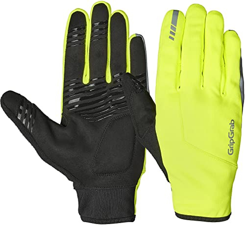 GripGrab Hurricane 2 Winddichte Fahrradhandschuhe Frühling Herbst Übergang | Gepolsterte Handflächen, rutschfeste Silikonprints, Touchscreen-Fingerspitzen, 90 % recyceltes Material, DWR-Beschichtung
