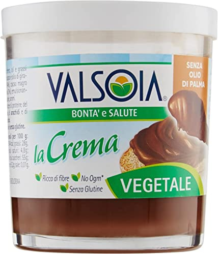 Valsoia Crema Spreading Cream with Hazelnut and Low-Fat Cocoa for Vegans 200 g