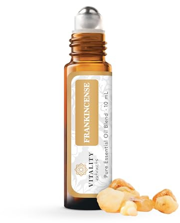 Vitality Extracts Frankincense Essential Oil - 10ml Roll-on, Boswellia Serrata, Aromatherapy, Skin Care, Natural Calm, Stress Relief, Yoga