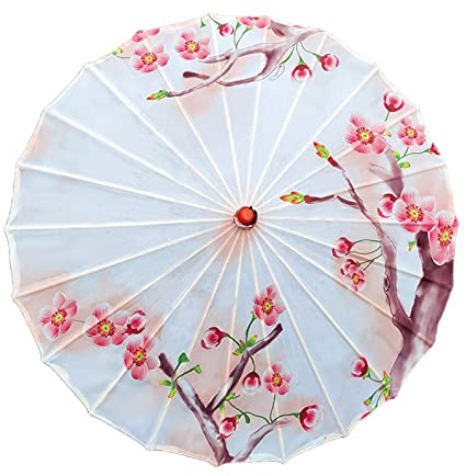 F Fityle Chinesischer Papierschirm Stoff, Geölter Papierschirm, Japanischen Papier Regenschirm, Handgemachte Chinesischer Geölter Ölpapier Regenschirm für Kostüme Musikfestivals Fotografie