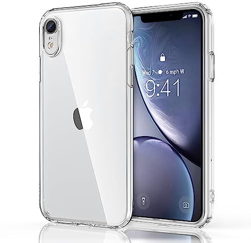 Mugust Hülle für iPhone XR Handyhülle, Silikon Nicht Vergilbend Transparent Stoßfeste Schutzhülle Case Cover, Dünn Durchsichtig Handyhülle für iPhone XR 6,1 Zoll (Transparent)