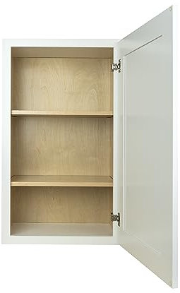 Hollywood Fabiani Design Shaker Wall Kitchen Cabinet Ready to Assemble, 12 in. W x 12 in. D x 36 in. H, White