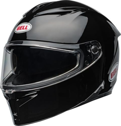 Bell Lithium Solid ECE Helm, dynamische Außenschale, integriertes Sonnenvisier, EPS mit Mehreren Dichten, Optik Klasse 1, Pinlock-kompatibel, Farbe: Black, Größe: M