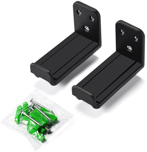 ycezw Staffa per soundbar, supporti a parete per soundbar | Supporto a parete per doppia soundbar, supporto a parete per altoparlante centrale per sala video, per casa, bar, hotel, centro