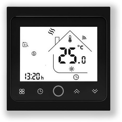 Caslant 002 Serie Wi-Fi Termostato - Termostato con Pantalla Táctil Programable para Calefacción o Aire Acondicionado - Control Remoto Desde Teléfono Móvil Compatible con Alexa, Google Home e IFTTT