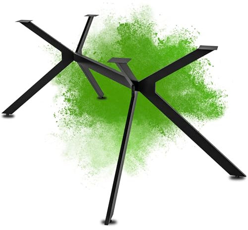 DELUKE® Tischgestell Metall PROXI - Stahlgestell beschichtet, 72x155x71cm HxBxT | Outdoor Tischbeine Tischfüße Gestell für Esstisch Küchentisch Tischuntergestell Schwarz