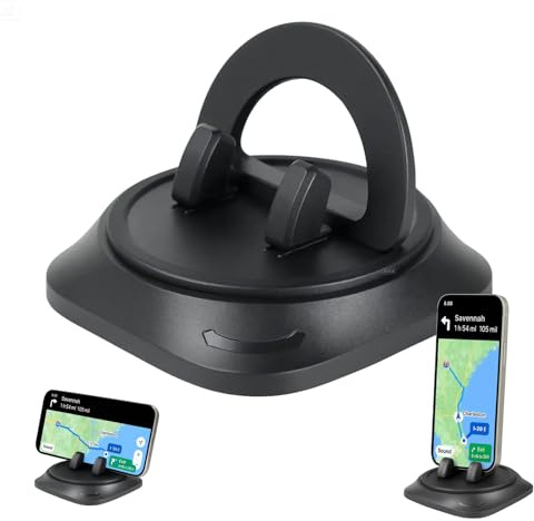 leruiyezs Soporte Movil CocheSilicona Antideslizante para Salpicadero con Base Estable Giratoria 360 Grados Soporte Movil Coche Salpicadero Compatible con Todos los Teléfonos,para Vehículos