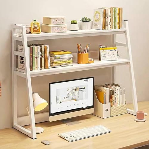 Elegante libreria in legno a scaletta salvaspazio per casa, ufficio e dormitorio, soluzione perfetta per riporre scrivanie per computer e organizzare libri