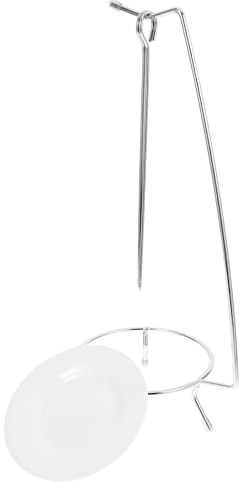 FESTFENDS Supporto per Barbecue Sospeso in Acciaio Inox, Griglia per Spiedini Multiuso con 2 Aghi Affilati, Accessori per Grigliate all’Aperto, per Campeggio e Barbecue in Giardino