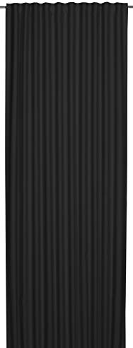 Elbersdrucke Gardine Schlaufenbandschal Midnight 08 schwarz 255 x 140 cm Wohnzimmer Schlafzimmer Flur Vorhang mit verdeckten Schlaufen verdunkelnd