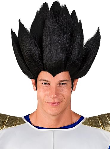 Funidelia | Peluca de Vegeta Dragon Ball para hombre Bola de Dragón, Manga, Saiyan - Accesorios para adultos, accesorio para disfraz - Negro