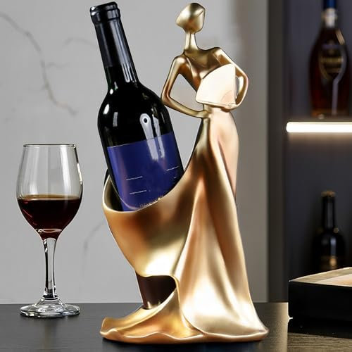 Casiers à Vin Porte Bouteille Porte Comptoir et Support Table à Manger Ornements de Pièce Maîtresse, Casier à Vin Range, Stockage Armoire Décoration Intérieure Cadeaux pour Les Amis Noël