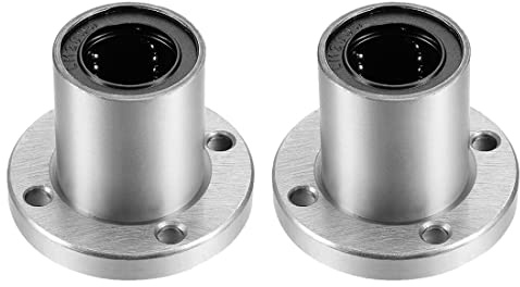 PATIKIL LM20UU 20mm Foro Dia, 32mm OD, 42mm Lunghezza Rotondo Flangia Lineare Sfera Cuscinetti, 2pz
