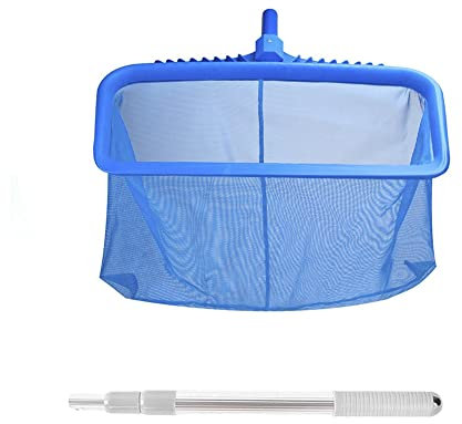 Yusheng Pool-Skimmer | Blätterkescher mit Teleskopstange | Feinmaschiges Netz – Blattskimmer zur Reinigung der Oberfläche von Schwimmbädern, Whirlpools, Spas und Springbrunnen