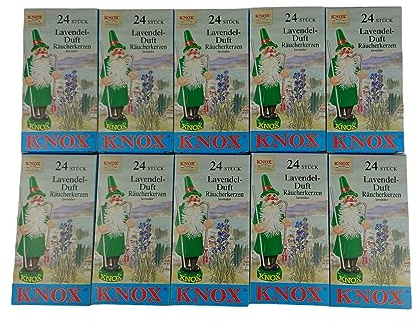 Sparpack Knox Räucherkerzen 10x Lavendel 'Größe M' Räucherkegel 013110