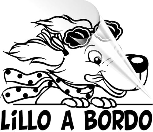 Stickeredo® Adesivo auto cane a bordo con il nome del tuo amico 4 zampe