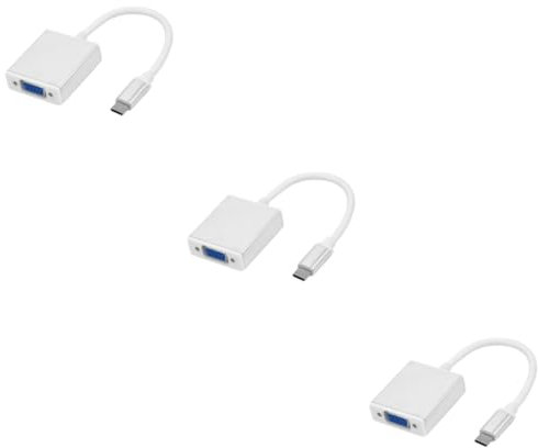 HEMOTON 3pièces Câble Adaptateur USB-c vers Vga Femelle pour TV Moniteur Et Projecteur