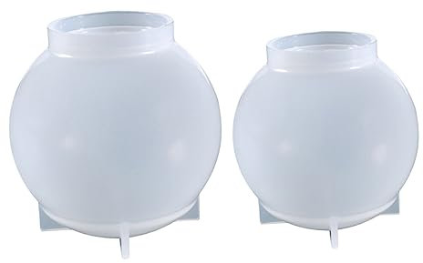 HOODANCOS Molde de Resina en Forma de Esfera, 2 Moldes de Silicona para Bolas de Cristal, Fácil de Desmoldar y Limpiar, Adecuado para DIY en Casa