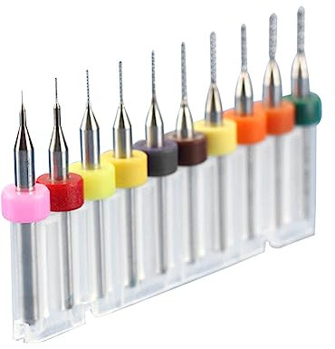 Homoyoyo 10 Piezas brocas madera brocas para madera brocas de madera brocas para metal fiberglow brocas de carburo para PCB brocas para pcb duro perforar pequeño taladro broca para pcb