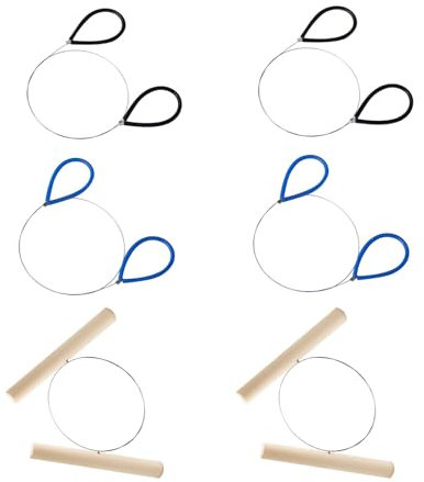 DEANKEJI 6 Stücke Schneidedraht, Schneidedraht mit Griff, Edelstahl Tonschneider Draht, für Töpferton Keramik Kunstskulpturen und Ton Keramikherstellung