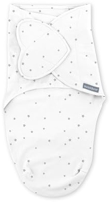 SwaddleMe by Ingenuity, Monogram Collection Pucktuch, Gre 0-3 Monate, 3,1-6,3 kg, 1 Stck, 0.5 TOG - Sternchen