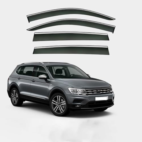 LIQIQ Windabweiser Für Tiguan Overseas 5-Seater MK2AD/BW 2017-2024.Windabweiser Regena bweiser Seiten Fenster windab Weiser Auto zubehör Au ßenau sstattung Winds chut